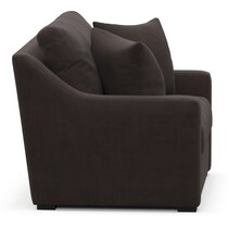 dobson dark brown chair and a half   