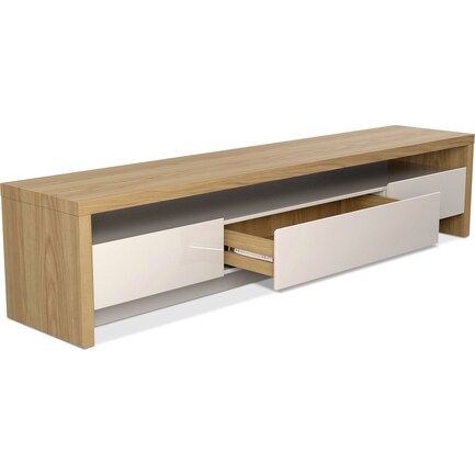 Dom 86" TV Stand-Natural/Off-White
