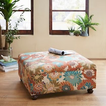 dominica multicolor ottoman   