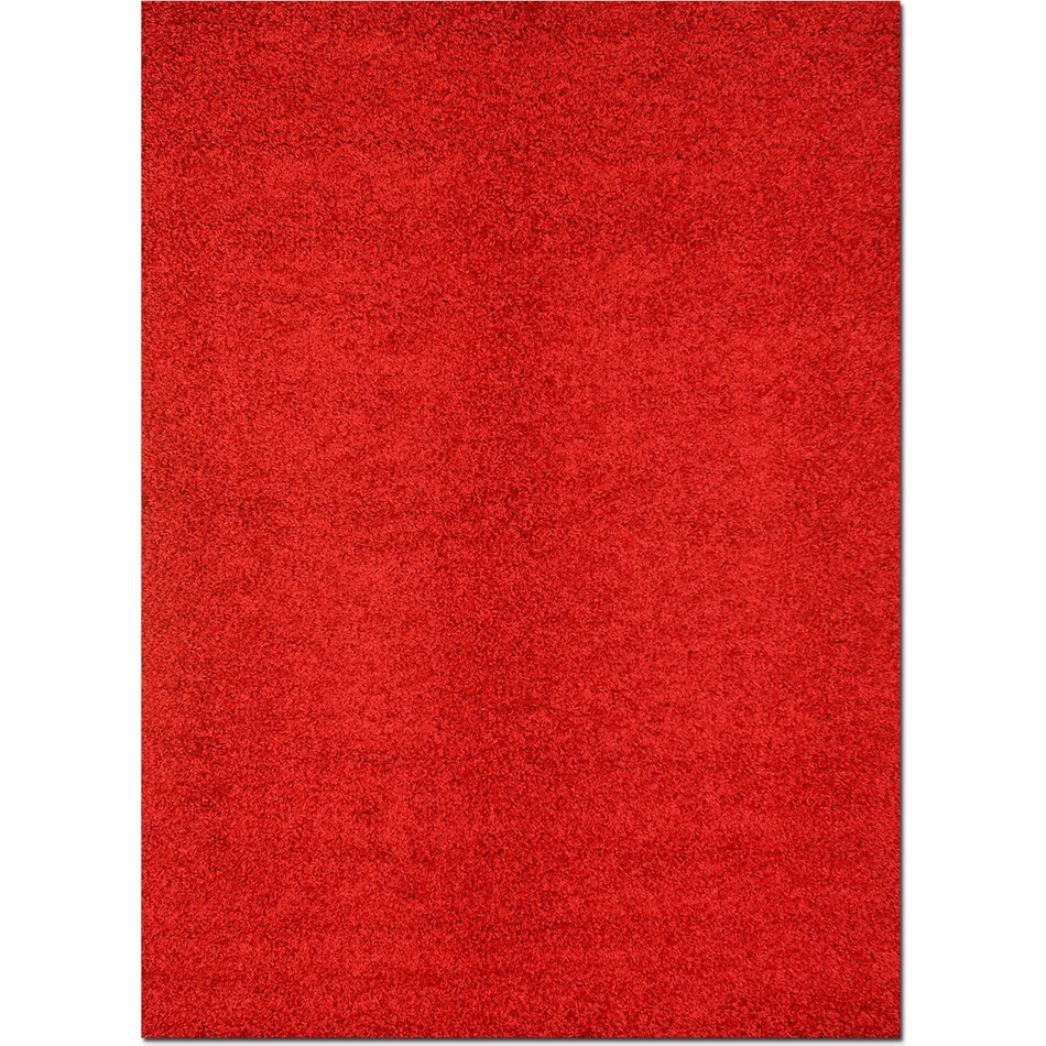 domino red shag red area rug ' x '   
