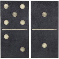 dominos black wall art   