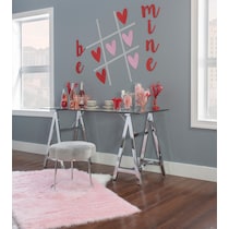 dora gray vanity stool   