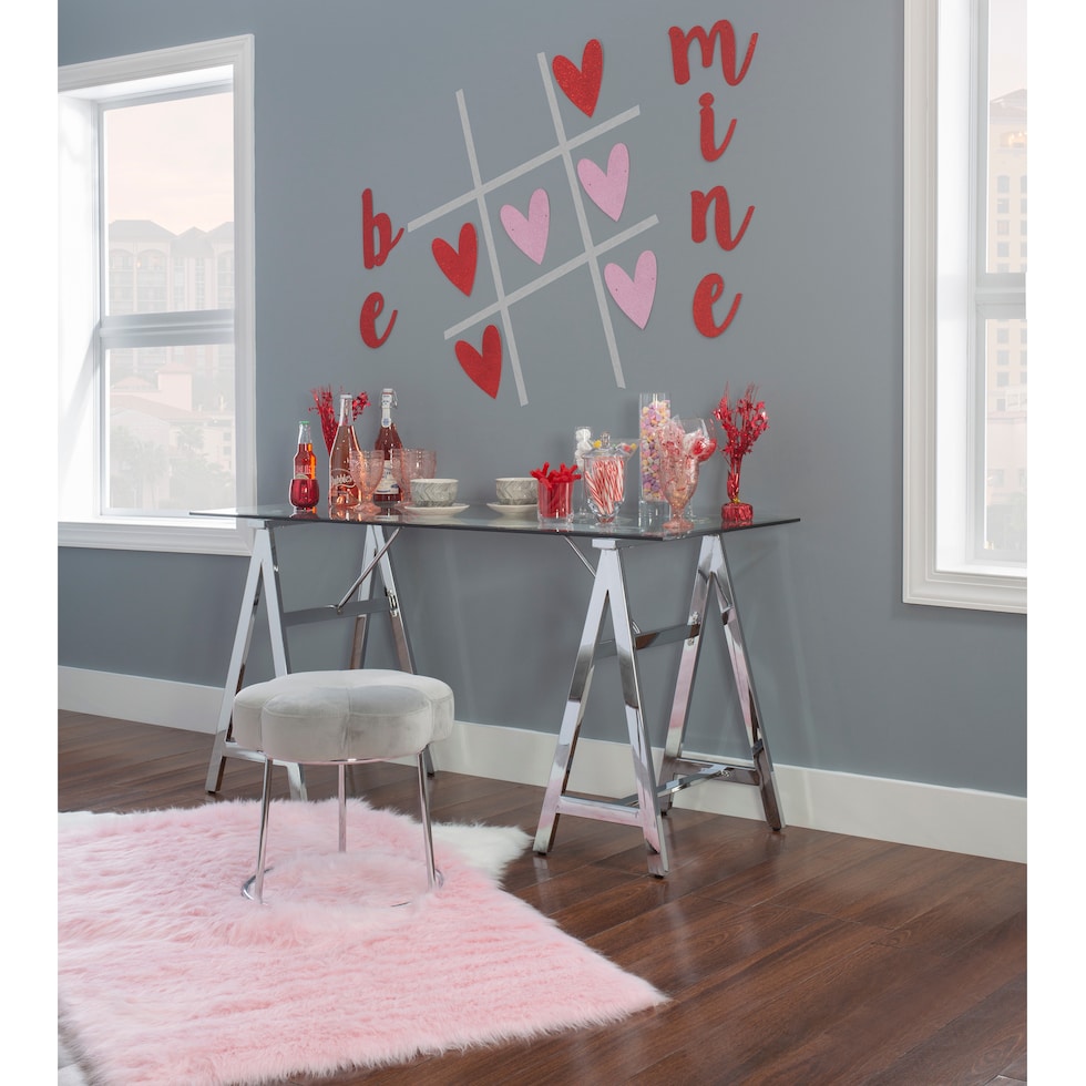 dora gray vanity stool   