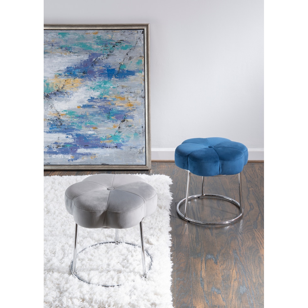 dora gray vanity stool   