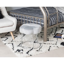 dora gray vanity stool   