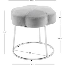dora gray vanity stool   