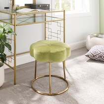 dora green vanity stool   