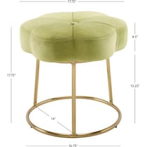 dora green vanity stool   