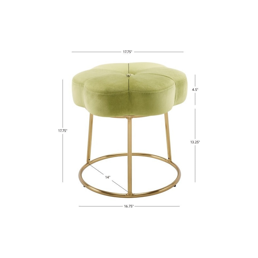 dora green vanity stool   