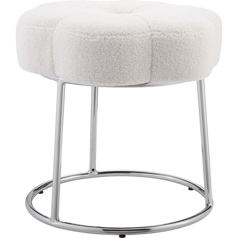 dora white vanity stool   