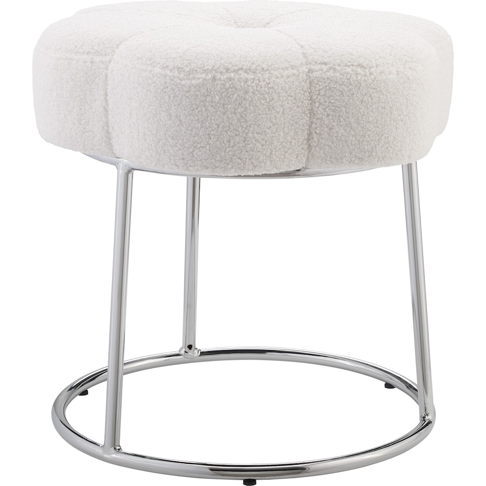 dora white vanity stool   