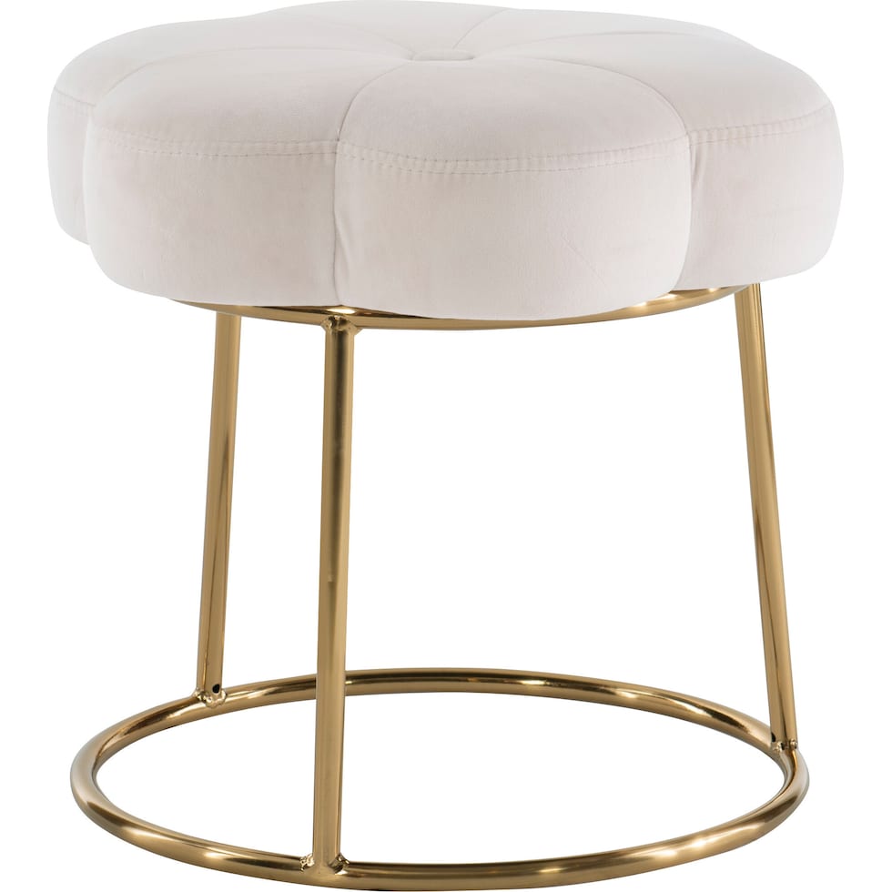 dora white vanity stool   