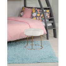 dora white vanity stool   