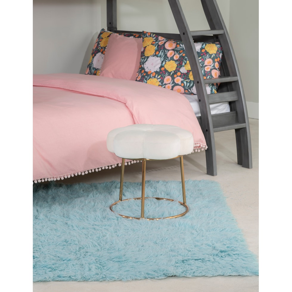 dora white vanity stool   