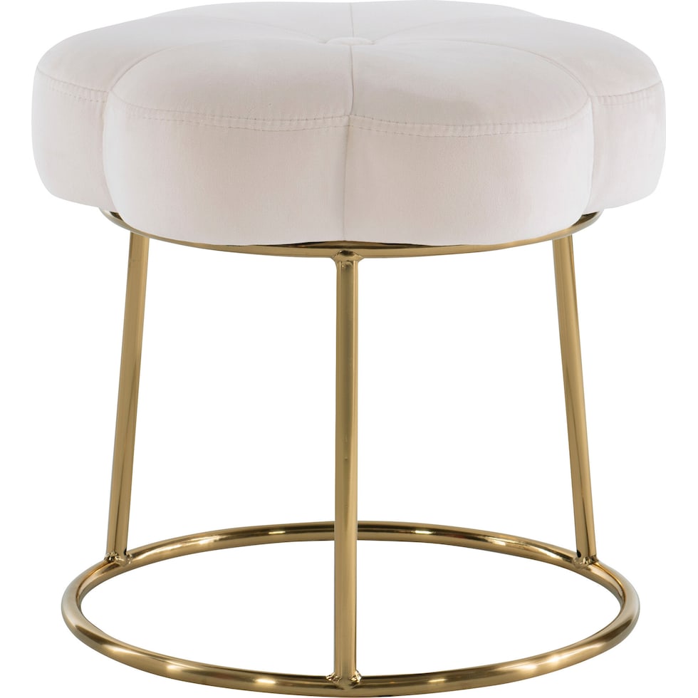 dora white vanity stool   