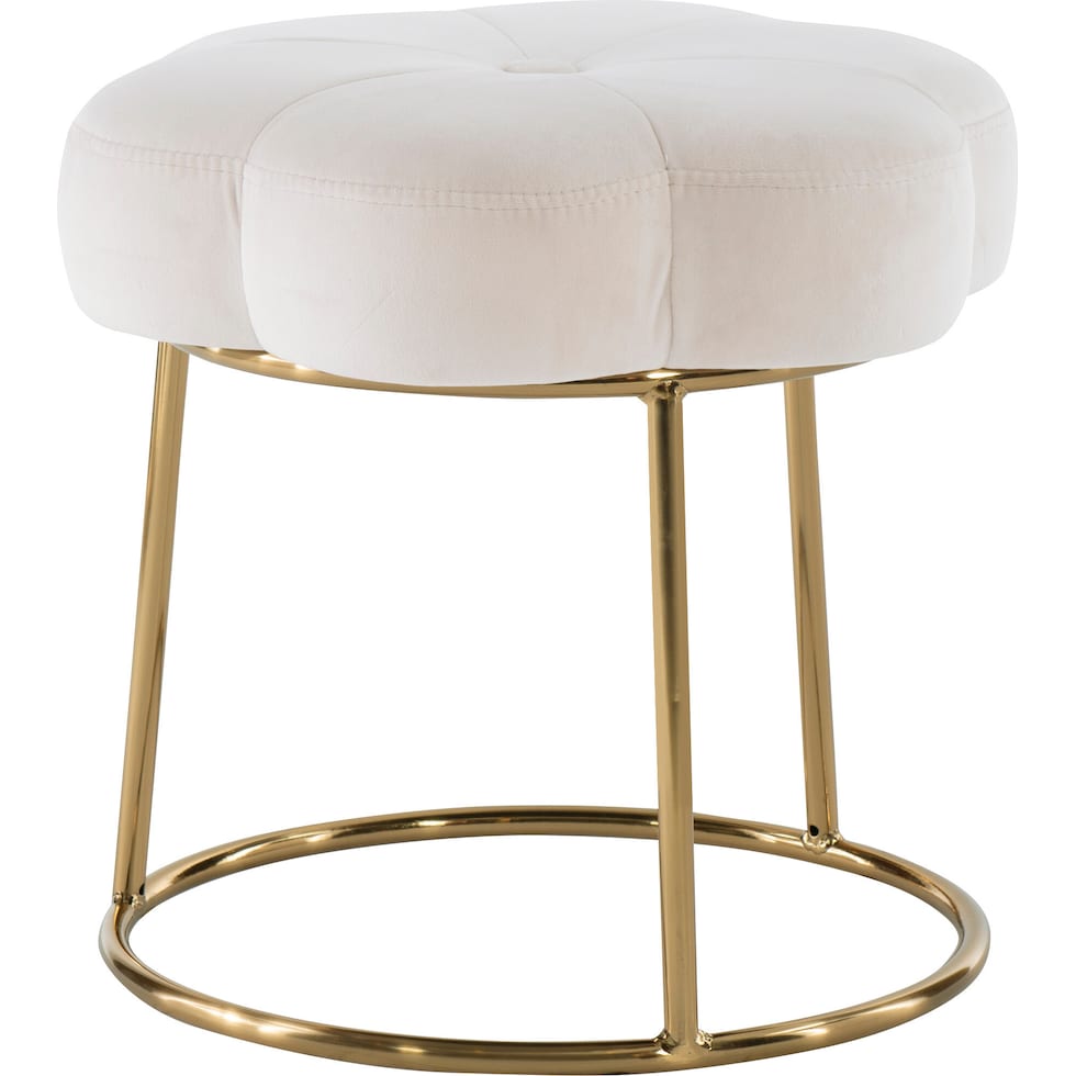 dora white vanity stool   