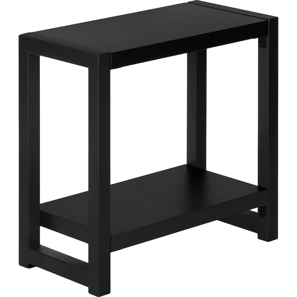 doran black end table   