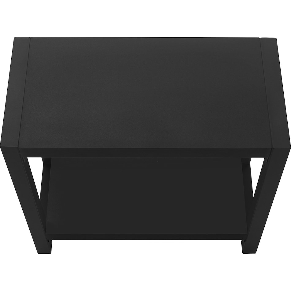 doran black end table   