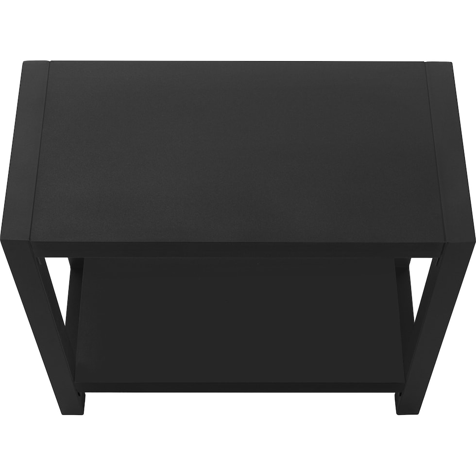 doran black end table   