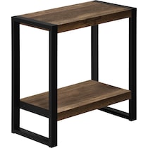 doran brown black end table   
