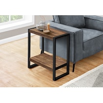 doran brown black end table   
