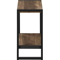 doran brown black end table   