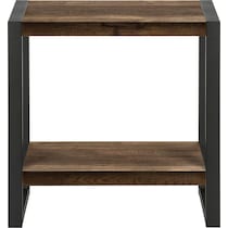 doran brown black end table   