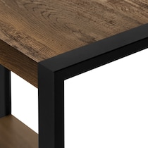 doran brown black end table   