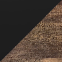 doran brown black end table   