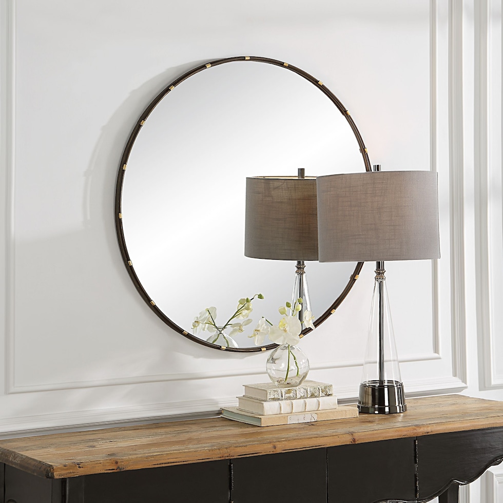 doriana dark brown mirror   