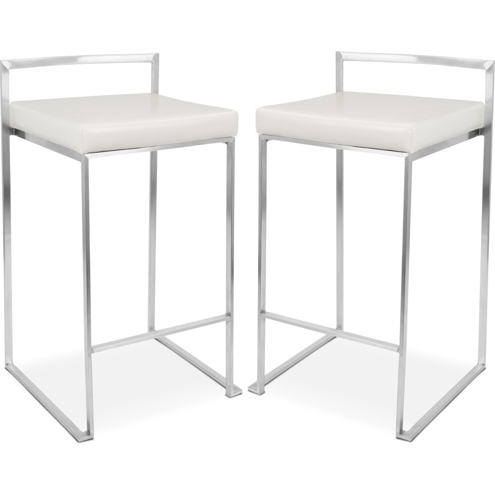 doric white counter height stool   