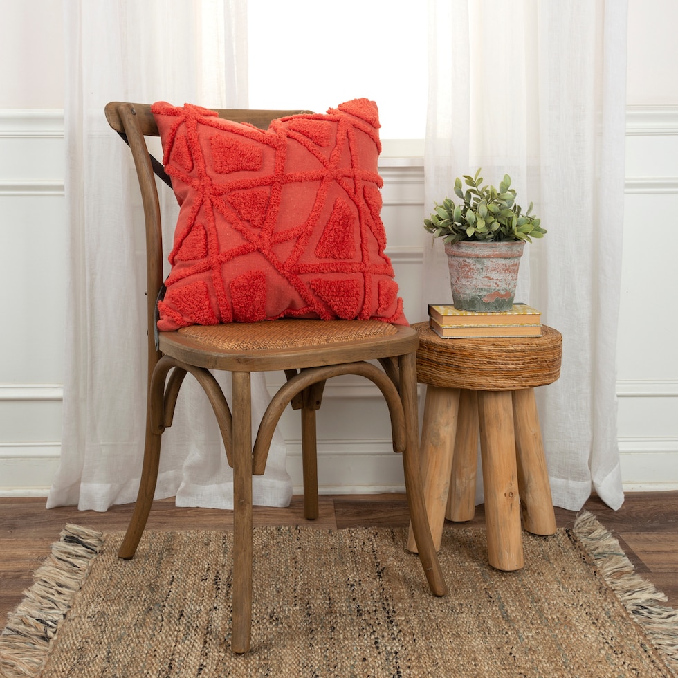 dorit red accent pillow   