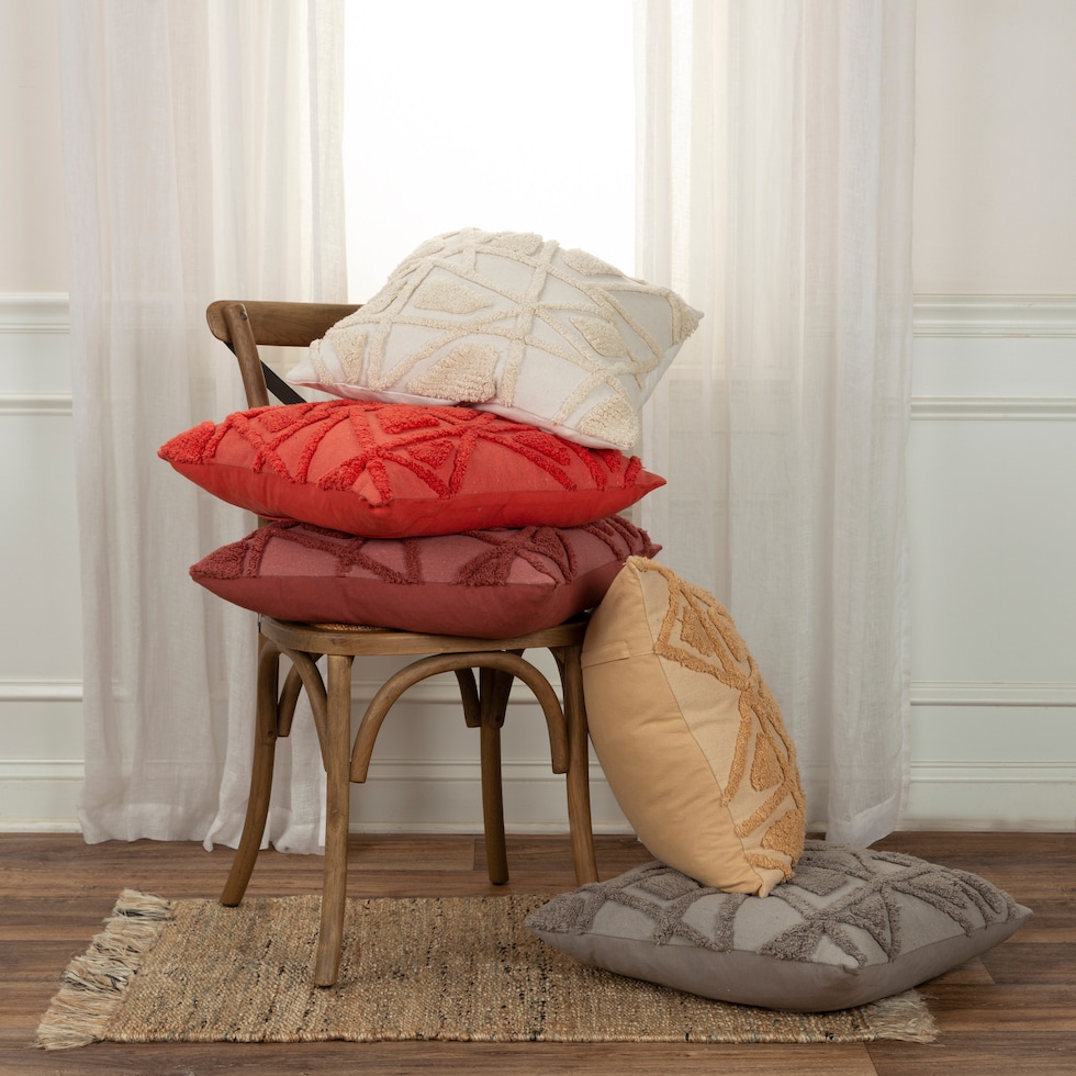 dorit red accent pillow   