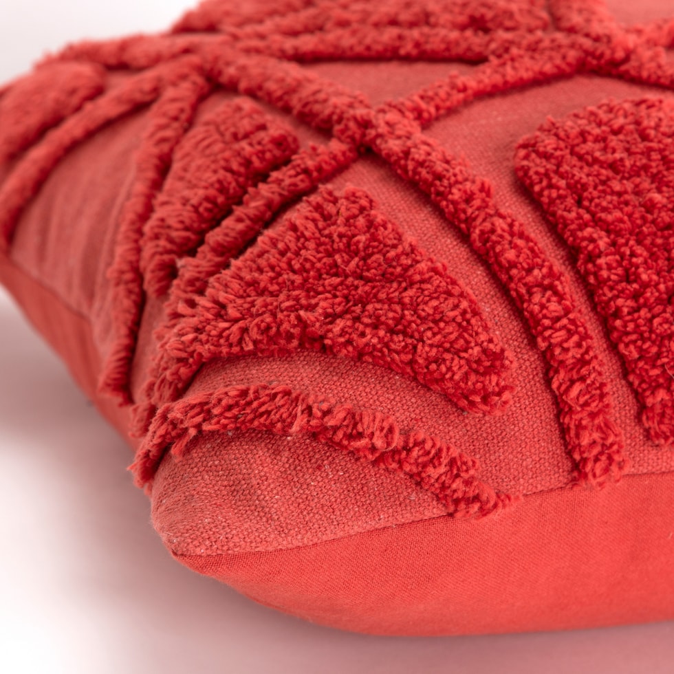 dorit red accent pillow   
