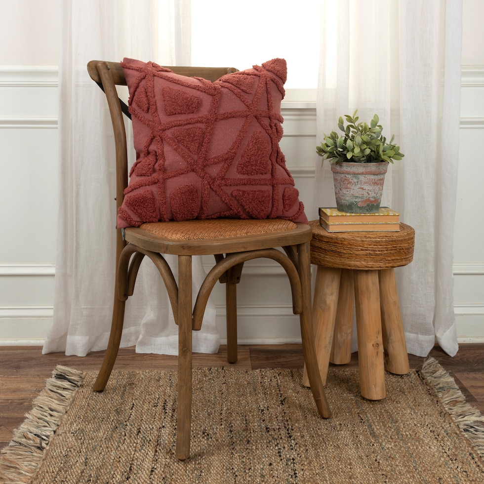 dorit red accent pillow   