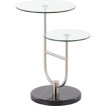 double black nickel side table   