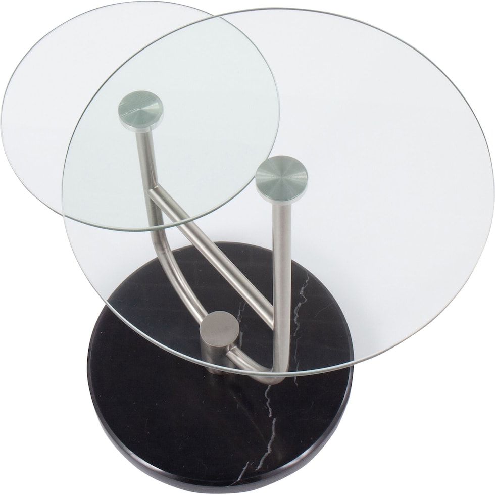 double black nickel side table   