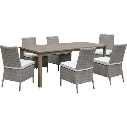 Dover Bay Outdoor Rectangular Dining Table And 6 Side Chairs Value City Furniture Dover Bay Outdoor Rectangular Dining, Value City Outdoor Furniture