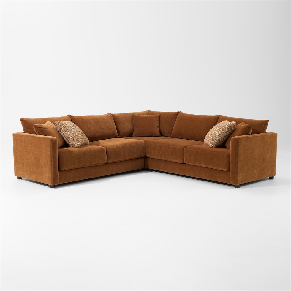 dr mod orange sectional   