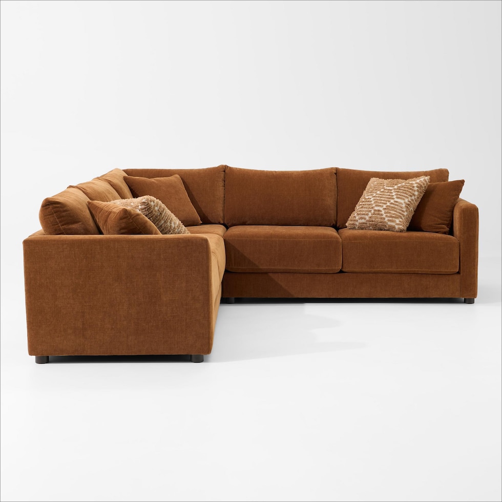 dr mod orange sectional   