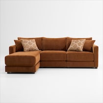 dr mod orange sectional   