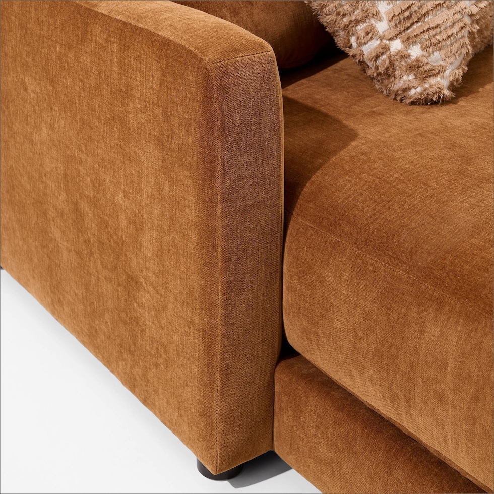 dr mod orange sectional   