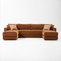 dr mod orange sectional   