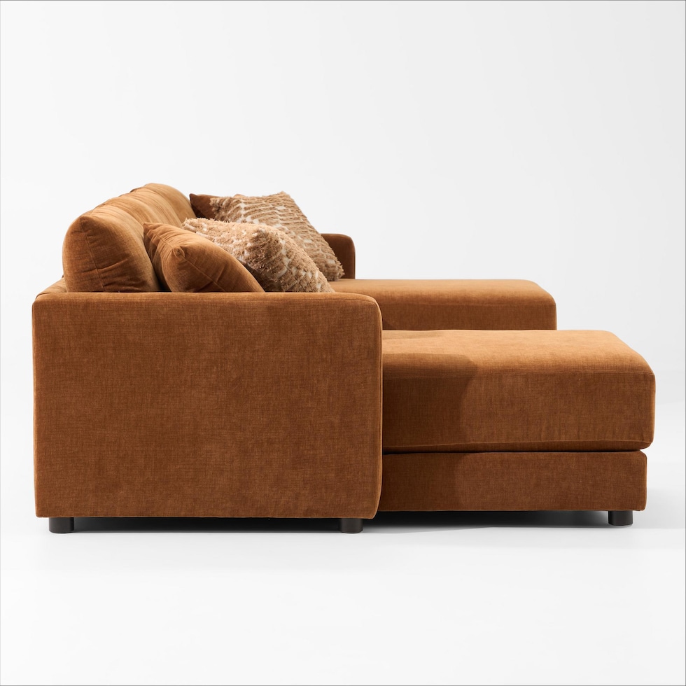 dr mod orange sectional   