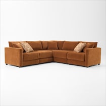 dr mod orange sectional   