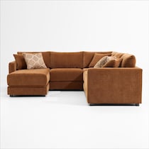 dr mod orange sectional   