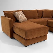 dr mod orange sectional   
