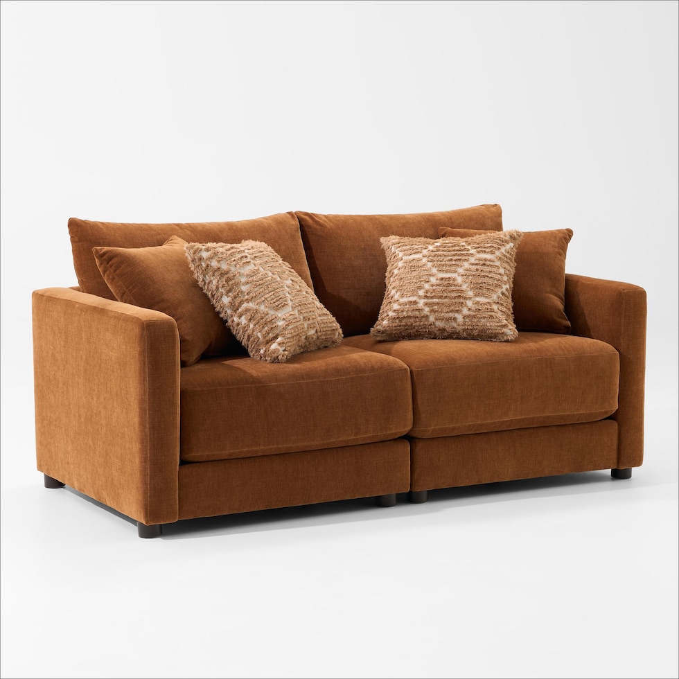 dr mod orange sofa   