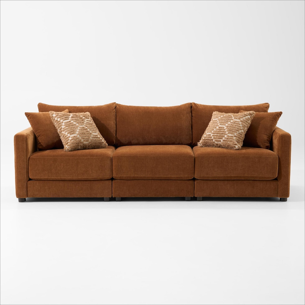 dr mod orange sofa   