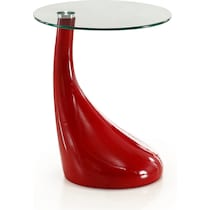 draco red accent table   